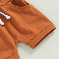 Load image into Gallery viewer, 2 Pieces Set Baby Kid Boys Print Polo Shirts And Solid Color Shorts Wholesale 230407180
