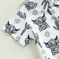 Load image into Gallery viewer, Baby Boys Animals Print Rompers Wholesale 230407181
