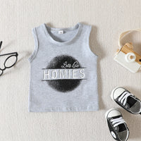 Load image into Gallery viewer, 2 Pieces Set Baby Kid Boys Letters Tank Tops And Solid Color Shorts Wholesale 230407206
