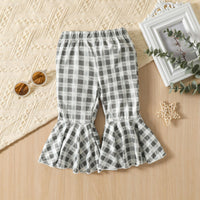 Load image into Gallery viewer, 2 Pieces Set Baby Kid Girls Letters Print T-Shirts And Checked Pants Wholesale 230407221
