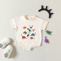Load image into Gallery viewer, Baby Boys Dinosaur Print Rompers Wholesale 230407314
