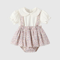 Load image into Gallery viewer, Baby Girls Flower Print Rompers Wholesale 230407329
