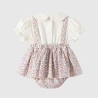 Load image into Gallery viewer, Baby Girls Flower Print Rompers Wholesale 230407329
