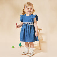 Load image into Gallery viewer, Baby Kid Girls Solid Color Dresses Wholesale 230407330
