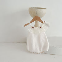 Load image into Gallery viewer, Baby Girls Solid Color Flower Rompers Wholesale 230407483
