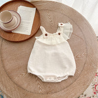 Load image into Gallery viewer, Baby Girls Solid Color Flower Rompers Wholesale 230407483
