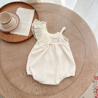 Load image into Gallery viewer, Baby Girls Solid Color Flower Rompers Wholesale 230407483
