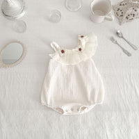 Load image into Gallery viewer, Baby Girls Solid Color Flower Rompers Wholesale 230407483
