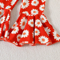 Load image into Gallery viewer, 3 Pieces Set Baby Kid Girls Letters T-Shirts Flower Pants And Bow Headwear Wholesale 230407485
