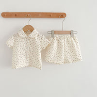 Load image into Gallery viewer, 2 Pieces Set Baby Girls Flower Print Tops And Shorts Wholesale 230407488
