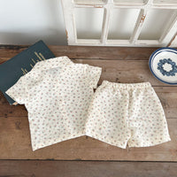Load image into Gallery viewer, 2 Pieces Set Baby Girls Flower Print Tops And Shorts Wholesale 230407488
