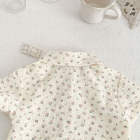 Load image into Gallery viewer, 2 Pieces Set Baby Girls Flower Print Tops And Shorts Wholesale 230407488
