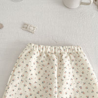 Load image into Gallery viewer, 2 Pieces Set Baby Girls Flower Print Tops And Shorts Wholesale 230407488
