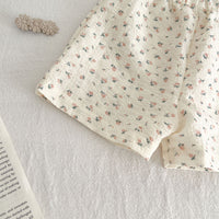 Load image into Gallery viewer, 2 Pieces Set Baby Girls Flower Print Tops And Shorts Wholesale 230407488
