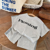 Load image into Gallery viewer, 2 Pieces Set Baby Kid Unisex Letters T-Shirts And Shorts Wholesale 230407502

