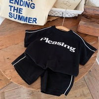 Load image into Gallery viewer, 2 Pieces Set Baby Kid Unisex Letters T-Shirts And Shorts Wholesale 230407502
