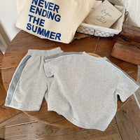 Load image into Gallery viewer, 2 Pieces Set Baby Kid Unisex Letters T-Shirts And Shorts Wholesale 230407502
