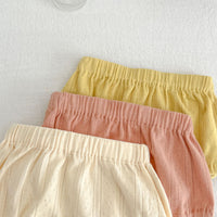 Load image into Gallery viewer, 2 Pieces Set Baby Girls Solid Color Tops And Shorts Wholesale 230407537
