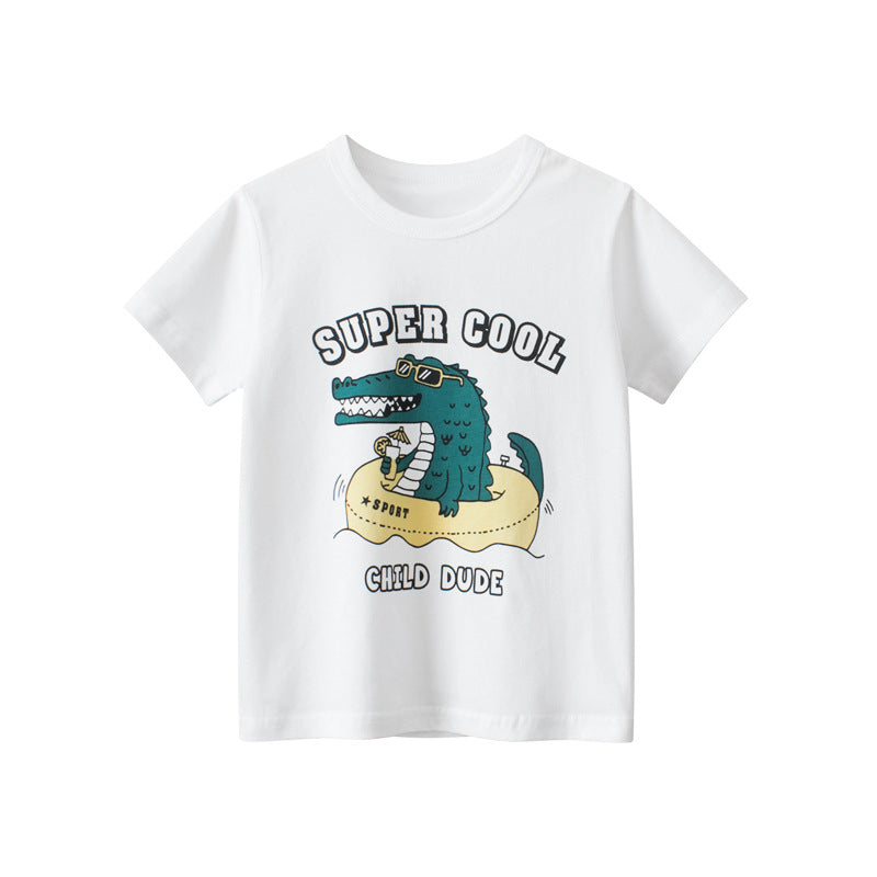 Baby Kid Unisex Letters Cartoon Print T-Shirts Wholesale 230407550