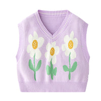 Load image into Gallery viewer, Baby Kid Girls Flower Crochet Vests Waistcoats Knitwear Wholesale 220817199

