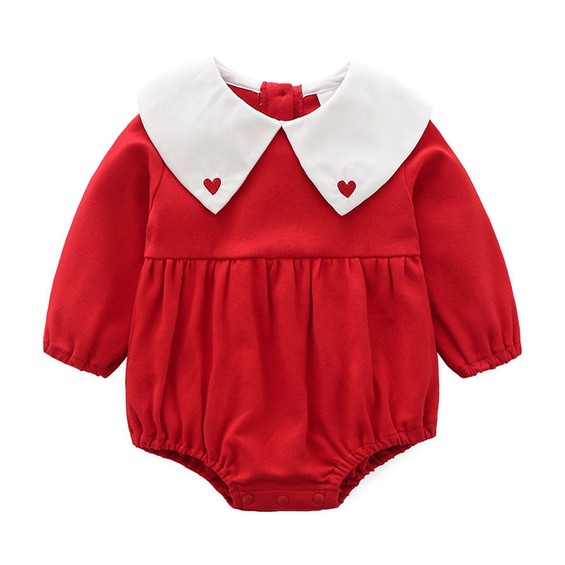 Baby Girls Solid Color Rompers Wholesale 257410808