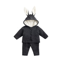 Load image into Gallery viewer, 2 Pieces Set Baby Kid Unisex Solid Color Muslin&amp;Ribbed Jackets Outwears And Pants Wholesale 264510434
