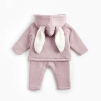 Load image into Gallery viewer, 2 Pieces Set Baby Kid Unisex Solid Color Muslin&amp;Ribbed Jackets Outwears And Pants Wholesale 264510434
