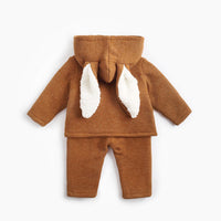 Load image into Gallery viewer, 2 Pieces Set Baby Kid Unisex Solid Color Muslin&amp;Ribbed Jackets Outwears And Pants Wholesale 264510434

