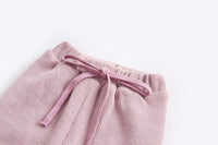 Load image into Gallery viewer, 2 Pieces Set Baby Kid Unisex Solid Color Muslin&amp;Ribbed Jackets Outwears And Pants Wholesale 264510434
