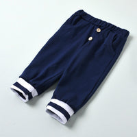 Load image into Gallery viewer, 2 PCS Baby Stripe Top Withe Button Pants Set Wholesale 62464786
