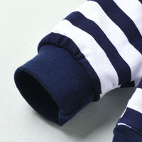 Load image into Gallery viewer, 2 PCS Baby Stripe Top Withe Button Pants Set Wholesale 62464786
