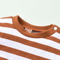 Load image into Gallery viewer, 2 PCS Baby Stripe Top Withe Button Pants Set Wholesale 62464786
