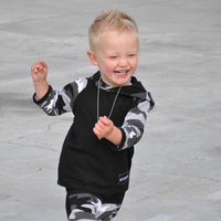 Load image into Gallery viewer, 2 PCS Kid Boy Letter Camo Half Sleeve Hooded With Shorts Outfit Wholesale 50102515
