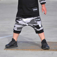 Load image into Gallery viewer, 2 PCS Kid Boy Letter Camo Half Sleeve Hooded With Shorts Outfit Wholesale 50102515
