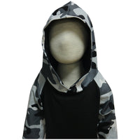 Load image into Gallery viewer, 2 PCS Kid Boy Letter Camo Half Sleeve Hooded With Shorts Outfit Wholesale 50102515
