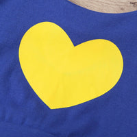 Load image into Gallery viewer, 2 PCS Toddler Girl Flutter Sleeve Love Heart Top And Shorts Set Wholesale 99024744
