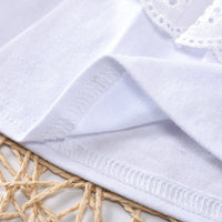 Load image into Gallery viewer, 2 PCS Toddler Girl Off Shoulder Withe Stripe Belted Shorts Set Wholesale 70374809
