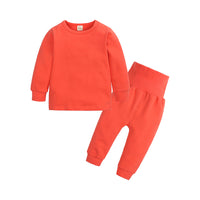 Load image into Gallery viewer, 2 Pieces Set Baby Kid Girls Boys Solid Color Homewear Set Top And Pants Wholesale 13436503
