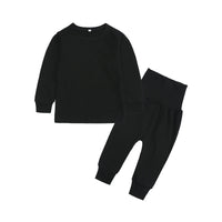 Load image into Gallery viewer, 2 Pieces Set Baby Kid Girls Boys Solid Color Homewear Set Top And Pants Wholesale 13436503

