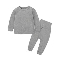 Load image into Gallery viewer, 2 Pieces Set Baby Kid Girls Boys Solid Color Homewear Set Top And Pants Wholesale 13436503
