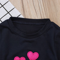 Load image into Gallery viewer, 2 Piece Baby Kid Girl Love Heart Letter Outfit Top With Pants Wholesale 43773393
