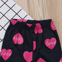 Load image into Gallery viewer, 2 Piece Baby Kid Girl Love Heart Letter Outfit Top With Pants Wholesale 43773393
