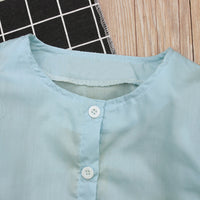 Load image into Gallery viewer, 2 Piece Kid Girl Flared Sleeve Blouse With Trousers Set Wholesale 06593386
