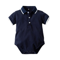 Load image into Gallery viewer, 2 Pieces Baby Boy Plain Polo Bodysuit &amp; Shorts Set Wholesale 71124496
