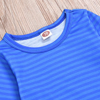 Load image into Gallery viewer, 2 Pieces Baby Boy Striped Top And Panda Tank Jumpsuit Set Wholesale 77664816
