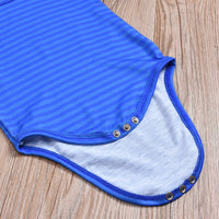 Load image into Gallery viewer, 2 Pieces Baby Boy Striped Top And Panda Tank Jumpsuit Set Wholesale 77664816
