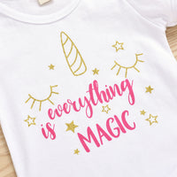 Load image into Gallery viewer, 2 Pieces Set Baby Girls Letters Star Print Rompers And Rainbow Skirts Wholesale 37787488
