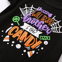 Load image into Gallery viewer, 2 Pieces Baby Girl Halloween Set Flutter Sleeve Bodysuit With Shorts Wholesale 74717245
