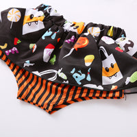 Load image into Gallery viewer, 2 Pieces Baby Girl Halloween Set Flutter Sleeve Bodysuit With Shorts Wholesale 74717245
