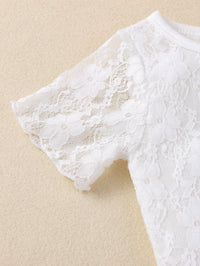 Load image into Gallery viewer, 2 Pieces Baby Girl Lace Bodysuit &amp; Shorts Set Wholesale 37634729
